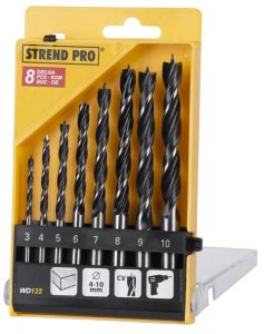 Sada vrtákov Strend Pro WD122, 8 dielna, 3-10 mm, Wood, do dreva