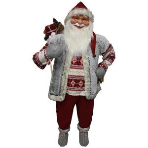 Dekorácia MagicHome Vianoce, Santa s vestou, 150 cm