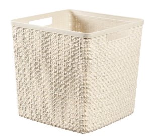 Kôš Curver® JUTE CUBE, 17L, béžový, 28x28x27 cm