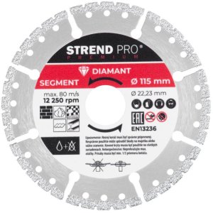 Kotúč Strend Pro Premium, Vacuum brazed, 115 mm, diamantový, rezný, multi