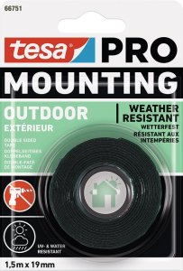 Páska tesa® Mounting PRO Outdoor, montážna, obojstranná, 19 mm, L-1,5 m