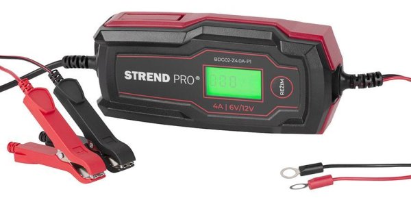 Nabíjačka Strend Pro BD02-Z4.0A-P1, 70W, 2A/4A, 6V/12V, IP65, LCD, na autobatérie