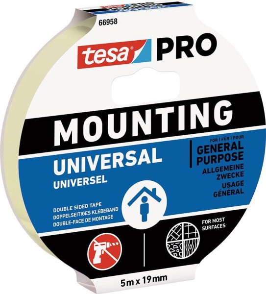 Páska tesa® Mounting PRO Universal, montážna, obojstranná, 19 mm, L-5 m