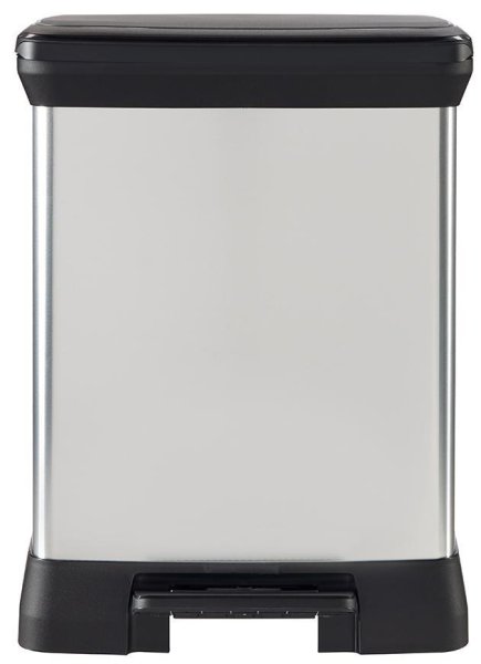 Kôš Curver® DECO BIN, 10+18L, 39x29x50 cm, strieborný, na odpadky