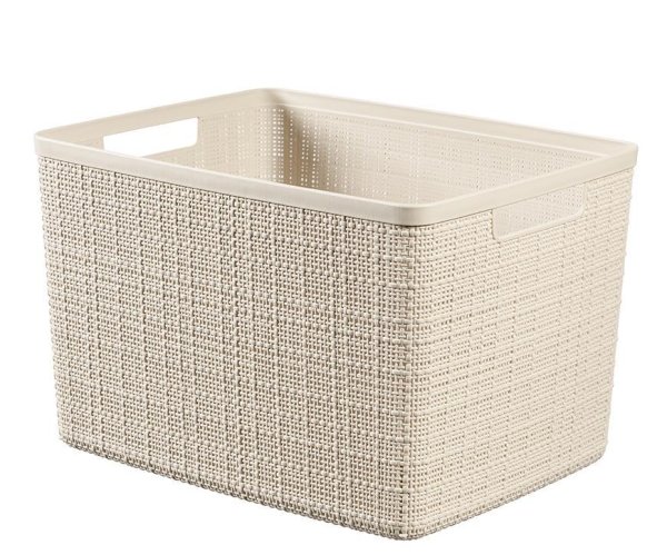 Kôš Curver® JUTE L, 20L, béžový, 28x36x23 cm