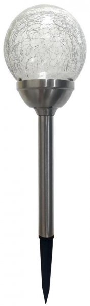 Lampa Strend Pro Garden, LED farebná a teplá biela, solárna, 1xAA, nehrdzavejúca oceľ + sklo, 12x44 cm