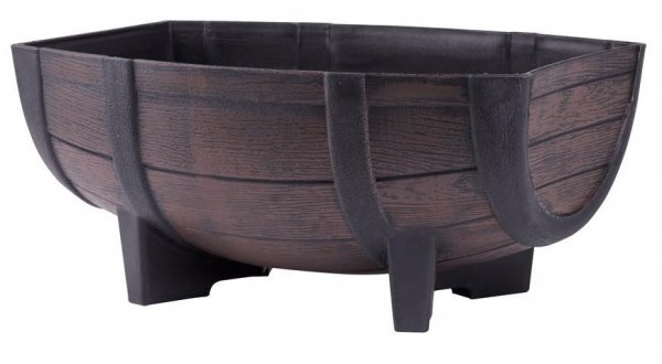 Kvetinac GDA Woodeff 817, teak, 41x29x19 cm, barel