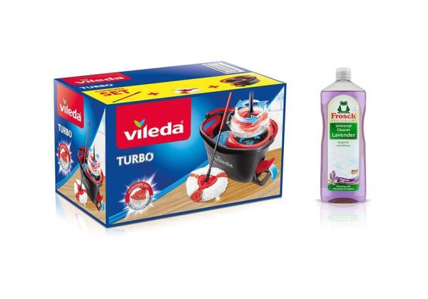 Súprava upratovacia Vileda TURBO mop+vedro + FROSCH zadarmo