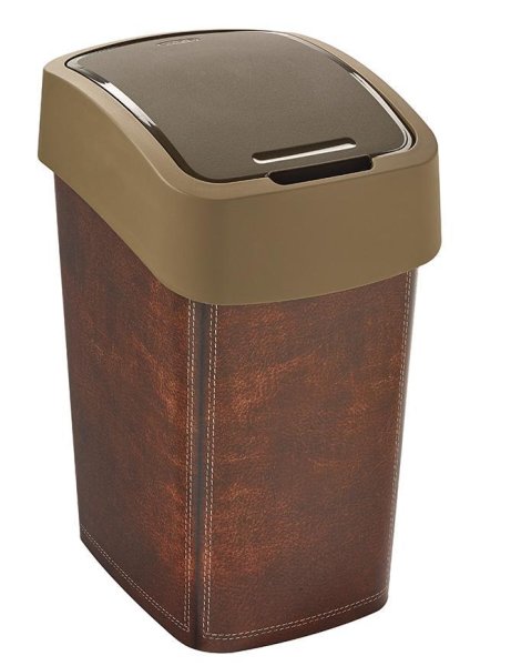 Kôš Curver® PACIFIC FLIP BIN LEATHER 25L, 34x26x47 cm, hnedý, na odpadky