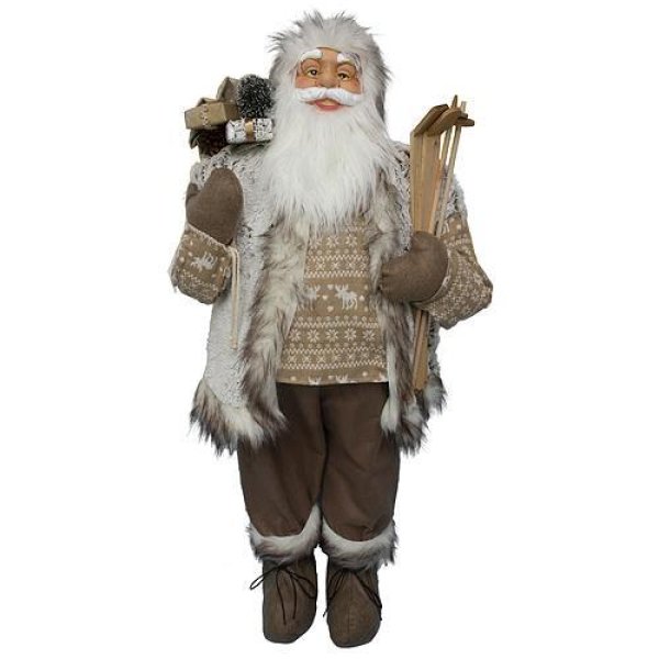 Dekorácia MagicHome Vianoce, Santa hnedý, 120 cm